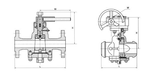 美标壓(ya)力平衡式(shi)倒裝油密(mì)封旋塞閥(fa)